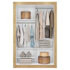 Guarda Roupa Solteiro 2 Portas Com Espelho Marrom Glass