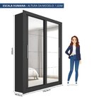 Guarda Roupa Solteiro 2 Portas Com Espelhos E 4 Gavetas Quito