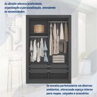 Guarda Roupa Solteiro 2 Portas Com Espelhos E 4 Gavetas Quito