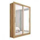 Guarda-roupa Solteiro 2 Portas Com Espelhos Flex Lamina Mel/o