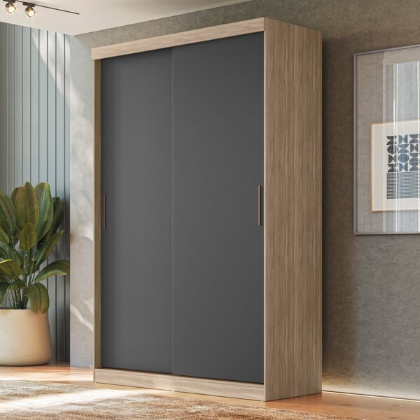 Guarda-roupa Solteiro 2 Portas Correr 2 Gavetas Tuco Yescasa