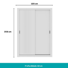 Guarda Roupa Solteiro 2 Portas Darvi Carraro Ripado Branco