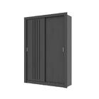 Guarda Roupa Solteiro 2 Portas Darvi Carraro Ripado Preto Tou