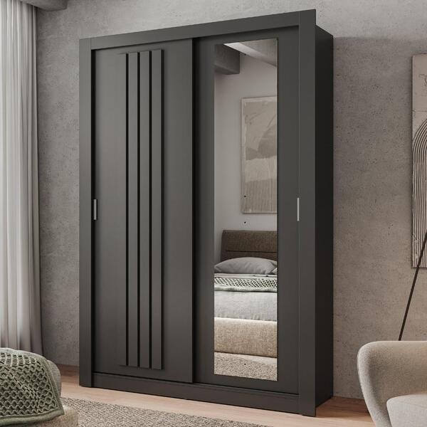 Guarda Roupa Solteiro 2 Portas Darvi Lux 2 Gavetas Carraro Ri