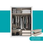 Guarda Roupa Solteiro 2 Portas Darvi Lux 2 Gavetas Carraro Ri