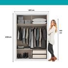 Guarda Roupa Solteiro 2 Portas Darvi Lux 2 Gavetas Carraro Ri