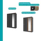 Guarda Roupa Solteiro 2 Portas Darvi Lux Carraro Ripado Preto