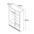 Guarda-roupa Solteiro 2 Portas De Correr 100% Mdf 771 Branco