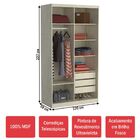 Guarda-roupa Solteiro 2 Portas De Correr 100% Mdf 797 Marfim