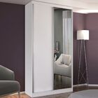 Guarda-roupa Solteiro 2 Portas De Correr 1 Espelho 100% Mdf 8