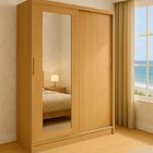 Guarda Roupa Solteiro 2 Portas De Correr 1 Espelho 1 Gaveta 6