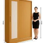 Guarda Roupa Solteiro 2 Portas De Correr 1 Espelho 1 Gaveta 6