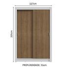 Guarda-roupa Solteiro 2 Portas De Correr 2 Gavetas Branco/rus