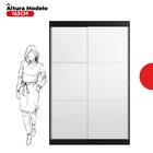 Guarda-roupa Solteiro 2 Portas De Correr 2 Gavetas E 6 Espelh