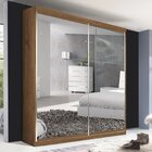 Guarda-roupa Solteiro 2 Portas De Correr 2 Gavetas E 6 Espelh