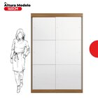 Guarda-roupa Solteiro 2 Portas De Correr 2 Gavetas E 6 Espelh