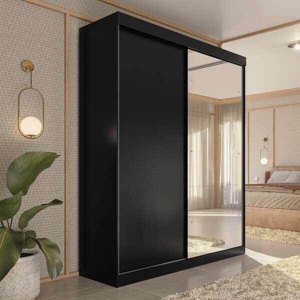 Guarda-roupa Solteiro 2 Portas De Correr 2 Gavetas E Espelho