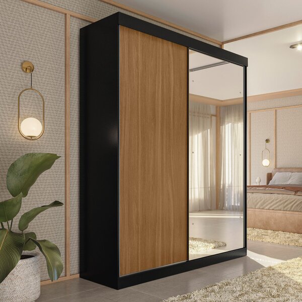 Guarda-roupa Solteiro 2 Portas De Correr 2 Gavetas E Espelho