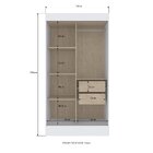 Guarda Roupa Solteiro 2 Portas De Correr 2 Gavetas Lyon Off W