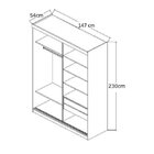 Guarda-roupa Solteiro 2 Portas De Correr 2 Gavetas Mdfmm771 E