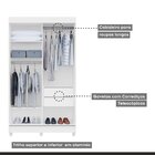 Guarda Roupa Solteiro 2 Portas De Correr 2 Gavetas Paris  Bra