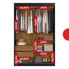 Guarda-roupa Solteiro 2 Portas De Correr 2 Gavetas Peônia Yes