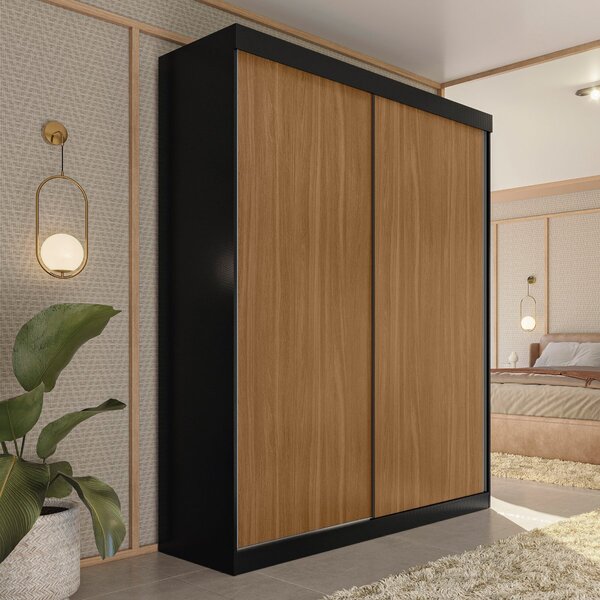 Guarda-roupa Solteiro 2 Portas De Correr 2 Gavetas Peônia Yes