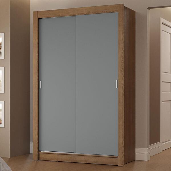 Guarda-roupa Solteiro 2 Portas De Correr 2 Gavetas Rustic/cin