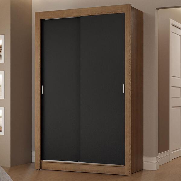 Guarda-roupa Solteiro 2 Portas De Correr 2 Gavetas Rustic/pre