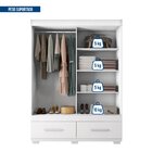 Guarda-roupa Solteiro 2 Portas De Correr 2 Gavetas Sereno Bra