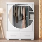 Guarda-roupa Solteiro 2 Portas De Correr 2 Gavetas Sereno Bra