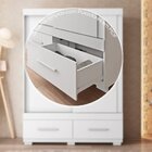 Guarda-roupa Solteiro 2 Portas De Correr 2 Gavetas Sereno Bra