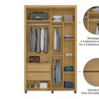 Guarda Roupa Solteiro 2 Portas De Correr 2 Gavetas Suécia Cin