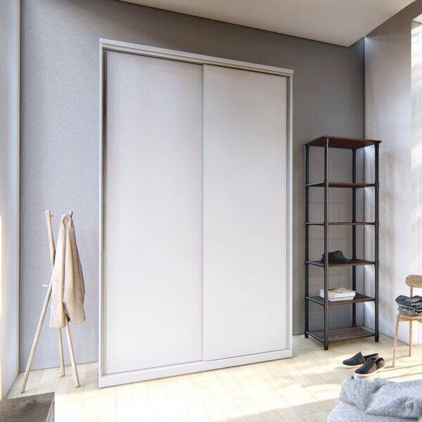 Guarda-roupa Solteiro 2 Portas De Correr 3 Gavetas 140cm Prem