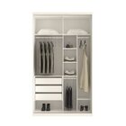 Guarda-roupa Solteiro 2 Portas De Correr 3 Gavetas 140cm Prem