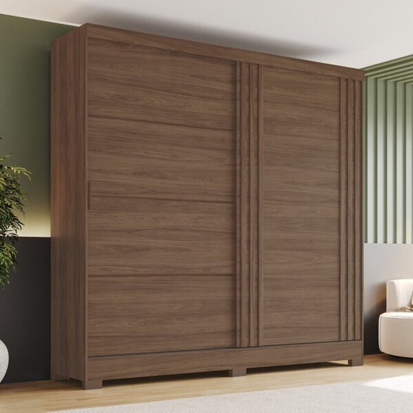 Guarda Roupa Solteiro 2 Portas De Correr 3 Gavetas B352 Briz