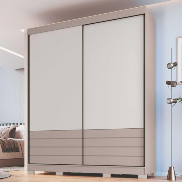 Guarda Roupa Solteiro 2 Portas De Correr 3 Gavetas Magno Móve