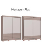 Guarda Roupa Solteiro 2 Portas De Correr 3 Gavetas Magno Móve