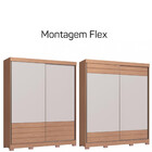 Guarda Roupa Solteiro 2 Portas De Correr 3 Gavetas Magno Móve