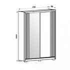 Guarda Roupa Solteiro 2 Portas De Correr 3 Gavetas Ripado Col