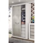 Guarda-roupa Solteiro 2 Portas De Correr 4 Gavetas News  Bran