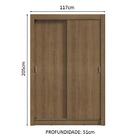 Guarda-roupa Solteiro 2 Portas De Correr 4 Gavetas Rustic Viv