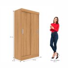 Guarda Roupa Solteiro 2 Portas De Correr Berlim  Cinamomo