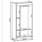 Guarda Roupa Solteiro 2 Portas De Correr Berlim Evidência Móv