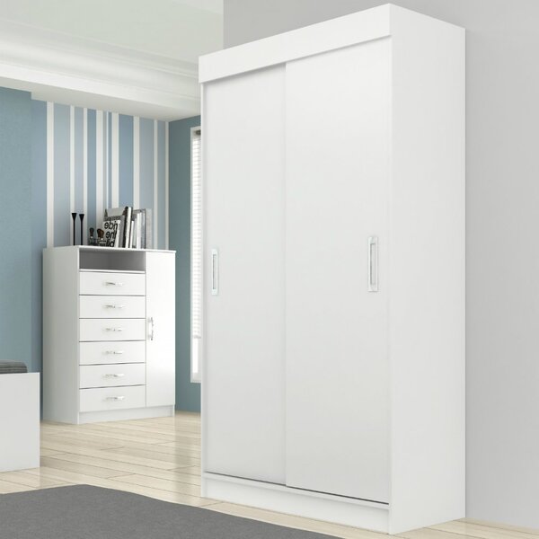 Guarda Roupa Solteiro 2 Portas De Correr Berlim Evidência Móv