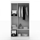 Guarda Roupa Solteiro 2 Portas De Correr Berlim Evidência Móv