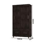 Guarda Roupa Solteiro 2 Portas De Correr Café 20022-95 Araplac