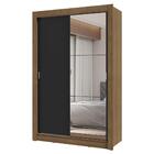 Guarda-roupa Solteiro 2 Portas De Correr Com Espelho 2 Gaveta