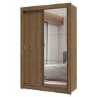 Guarda-roupa Solteiro 2 Portas De Correr Com Espelho 2 Gaveta