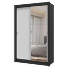 Guarda-roupa Solteiro 2 Portas De Correr Com Espelho 2 Gaveta